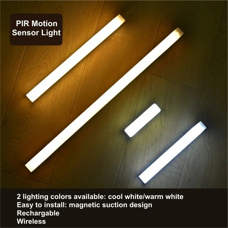 PIR Motion Sensor Portable Rechargeable LED Lamp – Installed in Bedroom