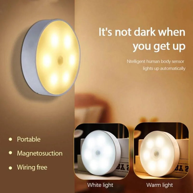PIR Motion Sensor USB Rechargeable LED Night Light – Main View