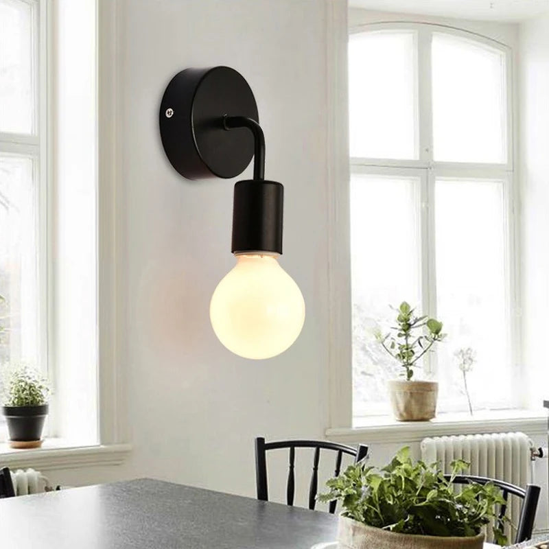 Durable iron wall light fixture with up-and-down illumination