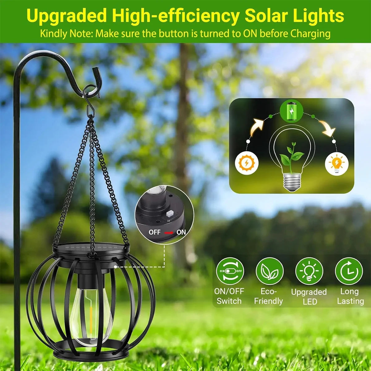 Solar lantern outdoor landscape decoration waterproof garden lamp