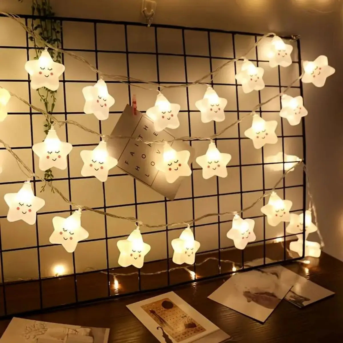 Star LED String Lights providing a romantic glow for Valentine’s Day