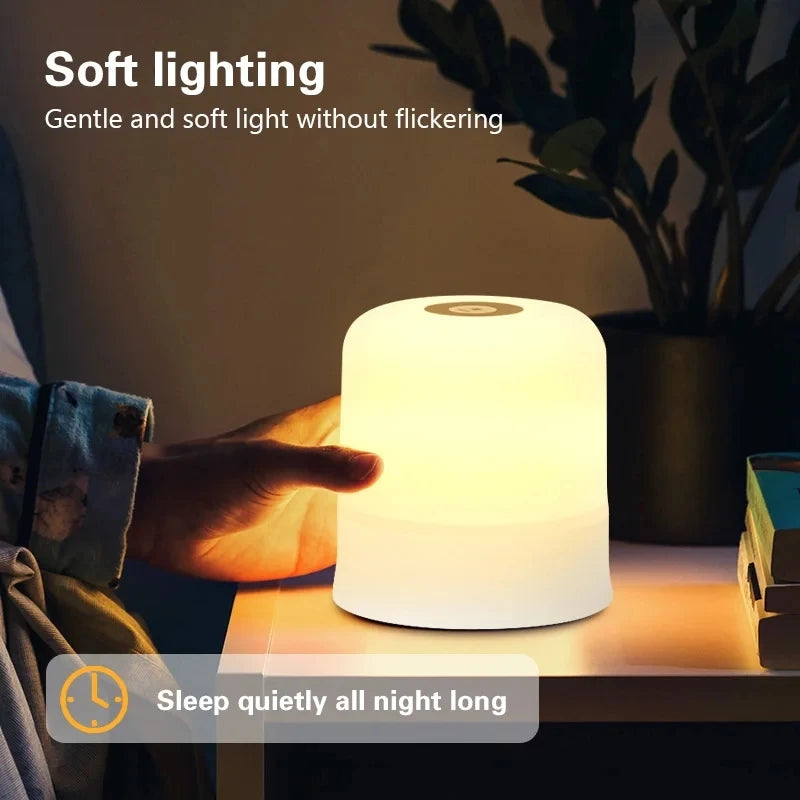 Touch LED Night Light USB Rechargeable Lamp