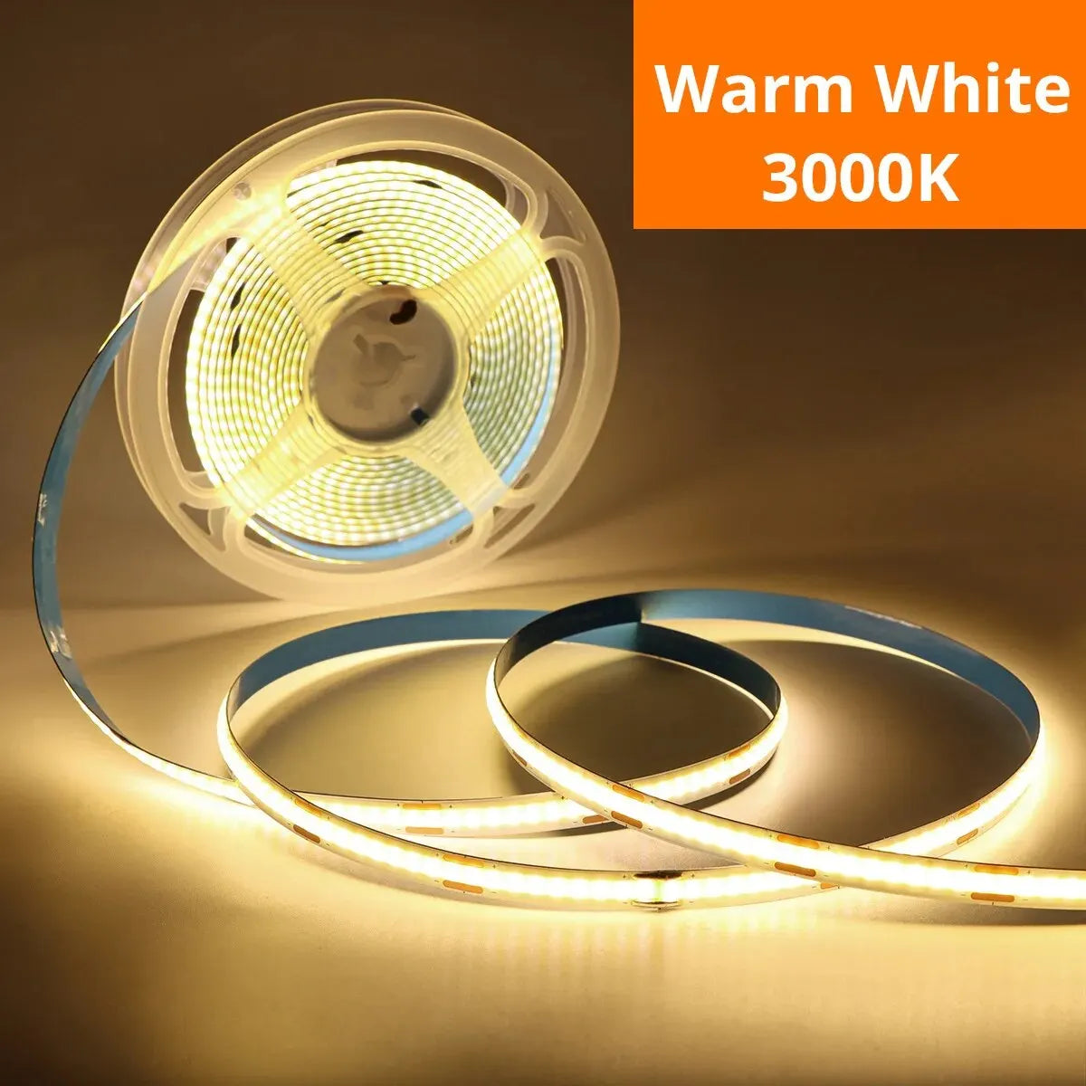 USB-powered COB strip lighting under TV or mirror